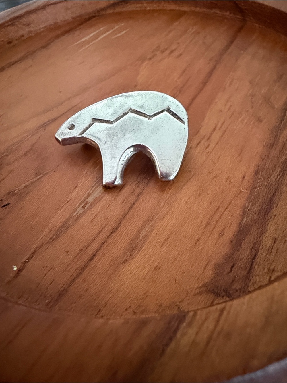 Vintage Sterling Silver Southwest Bear PinFigurine - 1” x .75”